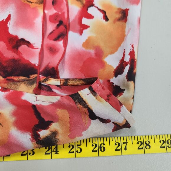 Sere Nade Floral Career Feminine Asymmetrical Blouse Size 2X Rosette Flowy - Picture 11 of 14